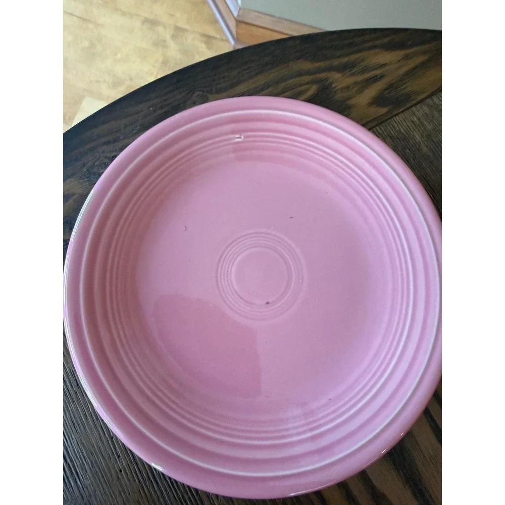 Vintage Fiesta Rose Pink Salad Plates Set of 4 Homer Laughlin 7.25 Inch